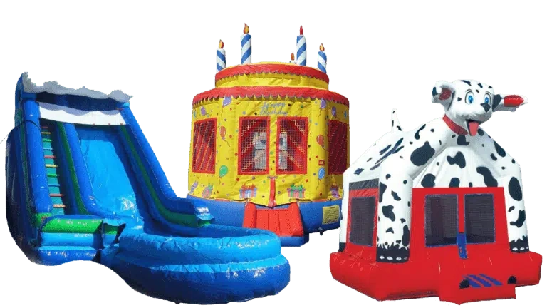 three inflatable rentals